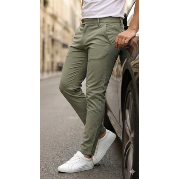 Biçomi Erkek Slim Fit Dilli Kumaş Pantolon