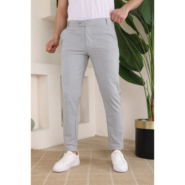 Biçomi Erkek Slim Fit Dilli Kumaş Pantolon