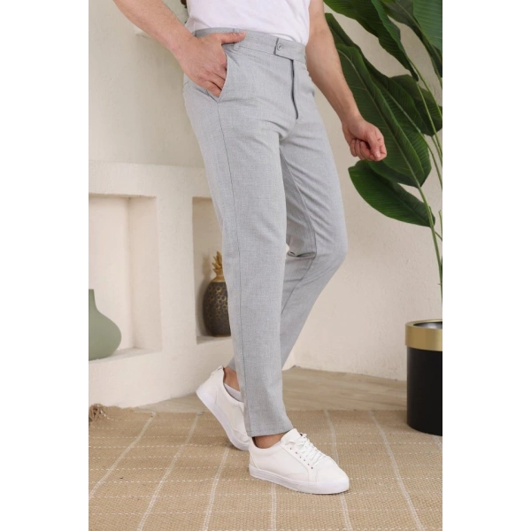 Biçomi Erkek Slim Fit Dilli Kumaş Pantolon