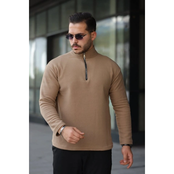Biçomi Erkek Zip Yaka Polar Sweat
