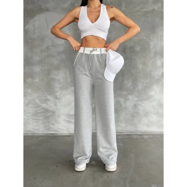 BİÇOMİ Garnili bol paça pantolon