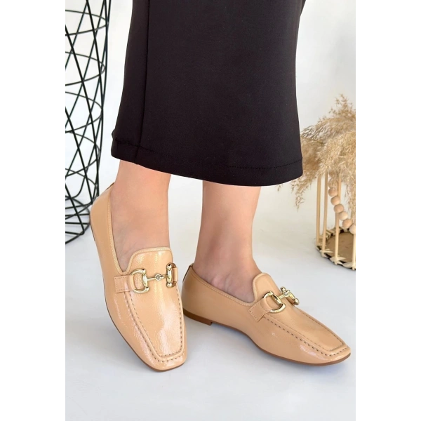 BİÇOMİ Guart Nude Rugan Babet Ayakkabı