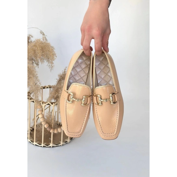 BİÇOMİ Guart Nude Rugan Babet Ayakkabı