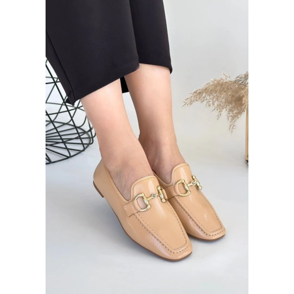 BİÇOMİ Guart Nude Rugan Babet Ayakkabı