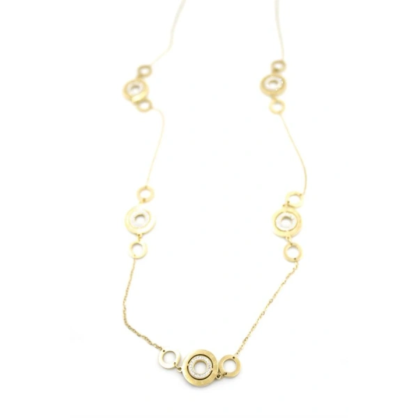 biçomi Halka Kolye - 90 cm - Altın