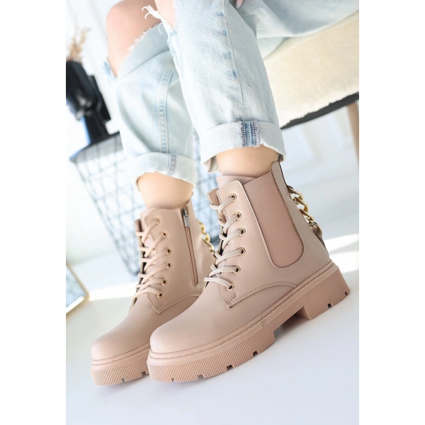 BİÇOMİ Harte Nude Cilt Bağcıklı Bot