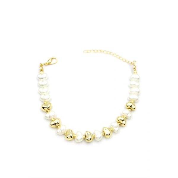 biçomi İnci Bileklik - Altın