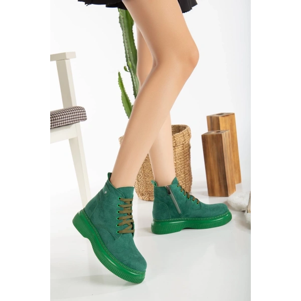 BİÇOMİ Jiwa Yeşil Süet Bağcıklı Bot