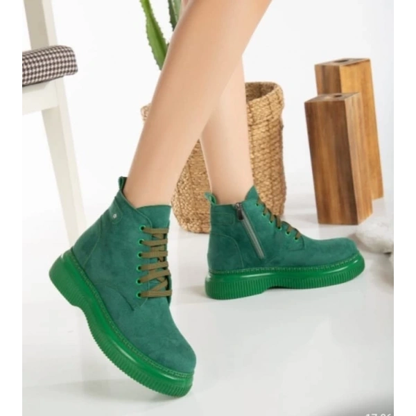 BİÇOMİ Jiwa Yeşil Süet Bağcıklı Bot