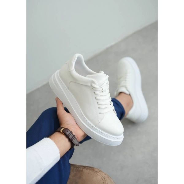 BİÇOMİ KB-B2 Kuback Beyaz Cilt Günlük Erkek Ayakkabı