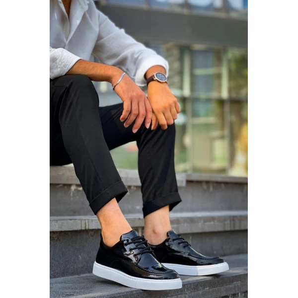 BİÇOMİ KB-X5 Kuback Siyah Rugan Günlük Erkek Ayakkabı