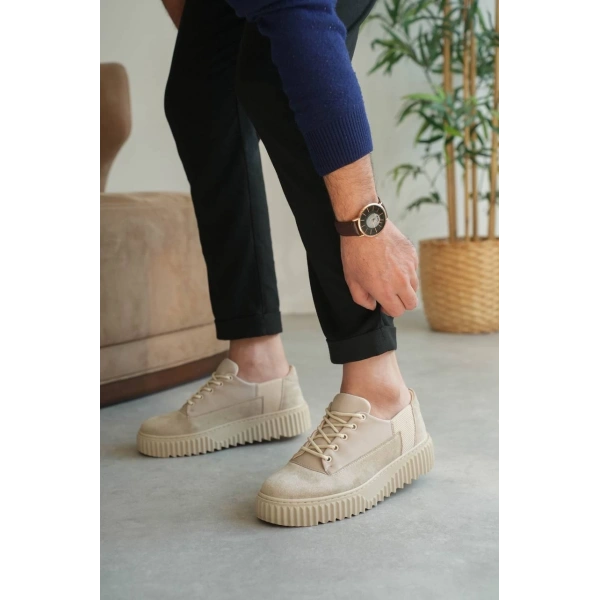 BİÇOMİ KB-X516 Kuback Bej Süet Günlük Erkek Ayakkabı