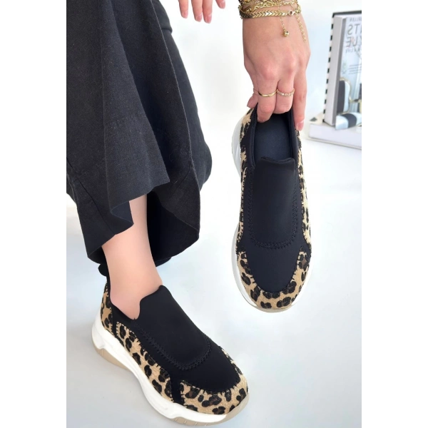 BİÇOMİ Kendy Leopar Süet Spor Ayakkabı
