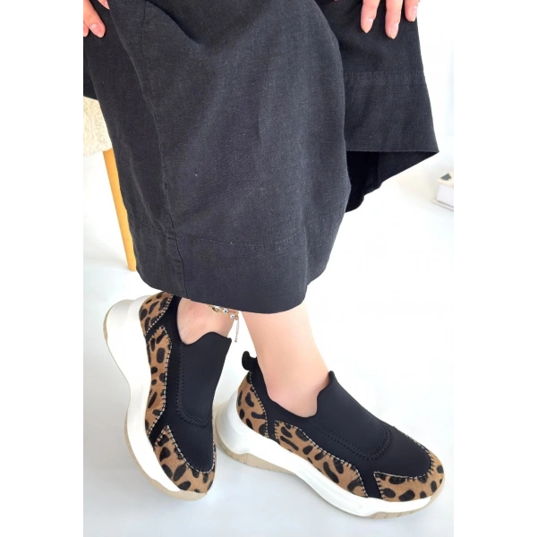BİÇOMİ Kendy Leopar Süet Spor Ayakkabı