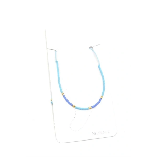 biçomi Kum Boncuk Halhal - Mavi