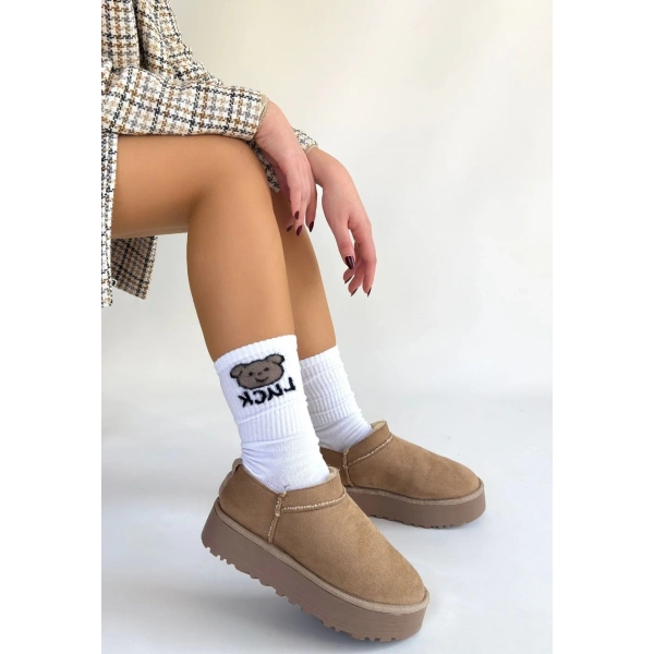 BİÇOMİ Mitay Bej Süet Bot