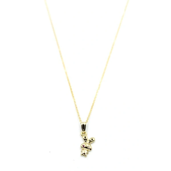 biçomi Peluş Tavşan Figürü Kolye - Altın