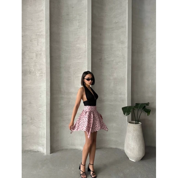 BİÇOMİ Puantiyeli etek s25900