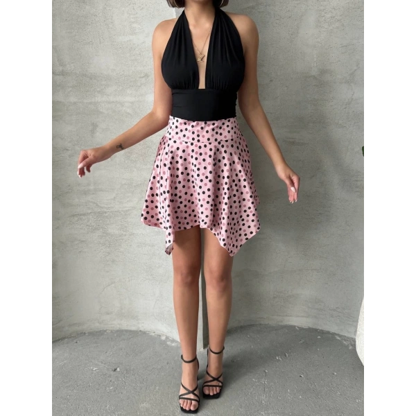 BİÇOMİ Puantiyeli etek s25900