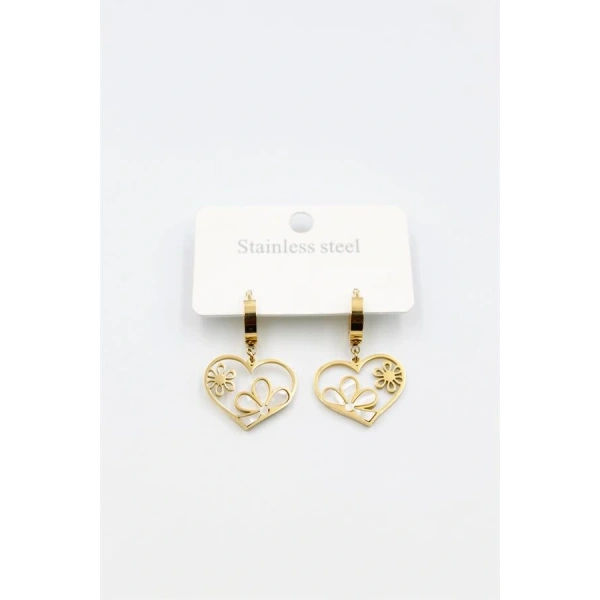 biçomi Sedef Çiçek Küpe - Altın