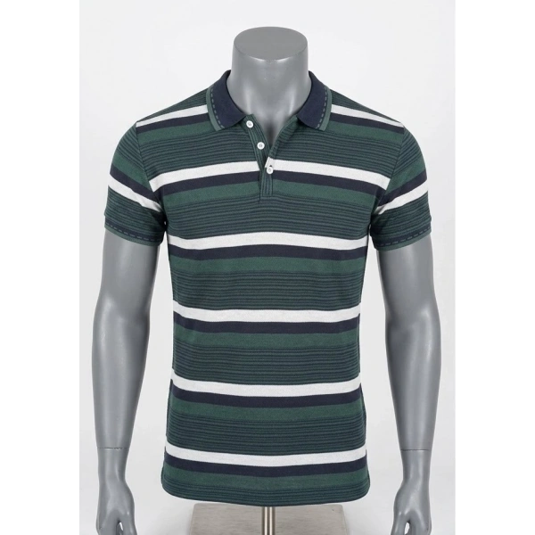 Bicomi Slim-Fit Nefes Alan Çizgili Erkek Örme/Dokuma Tişört