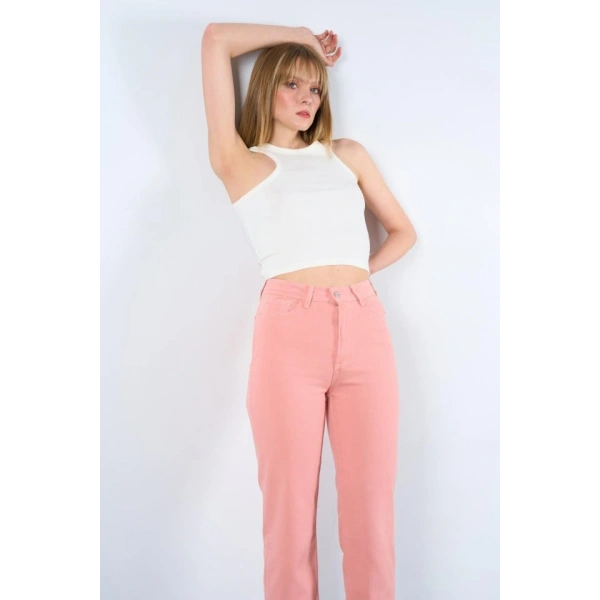 Biçomi Strong Düz Pantolon - Pudra