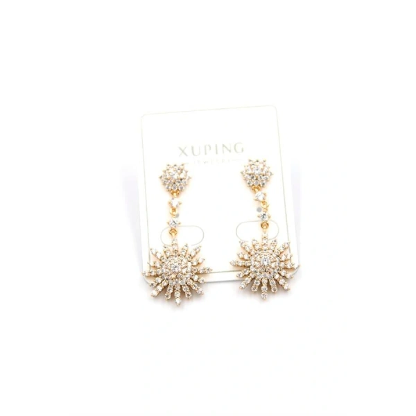 biçomi Taşlı Küpe - Altın