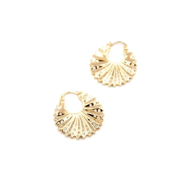 biçomi Taşlı Küpe - Altın