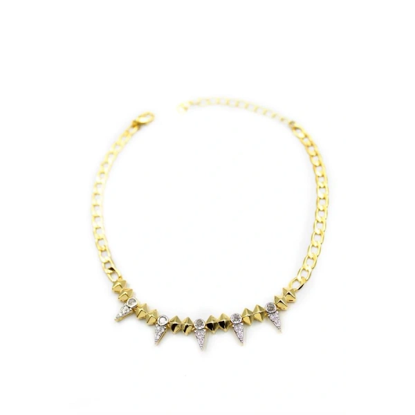 biçomi Taşlı Vip Halhal - Altın