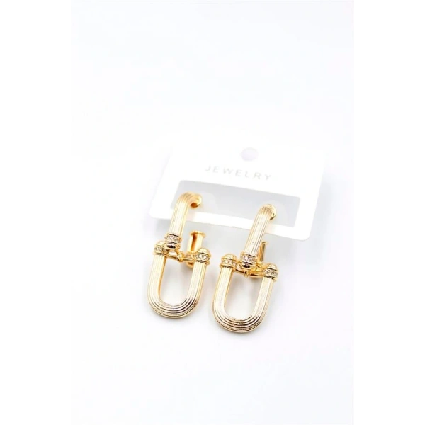 biçomi Tf Zincir Küpe - Altın