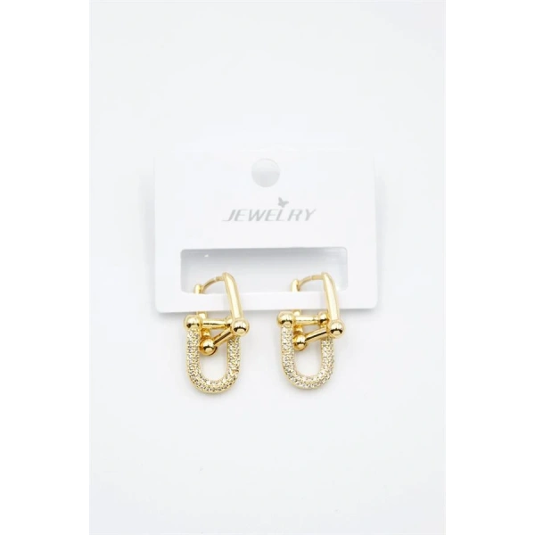 biçomi Tf Zincir Küpe - Altın