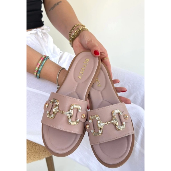 BİÇOMİ Toha Pudra Cilt Tokalı Terlik