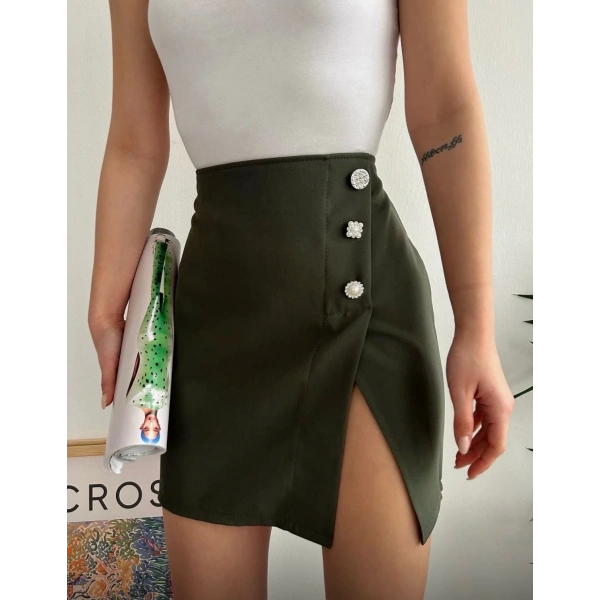 BİÇOMİ Üç taşlı mini etek