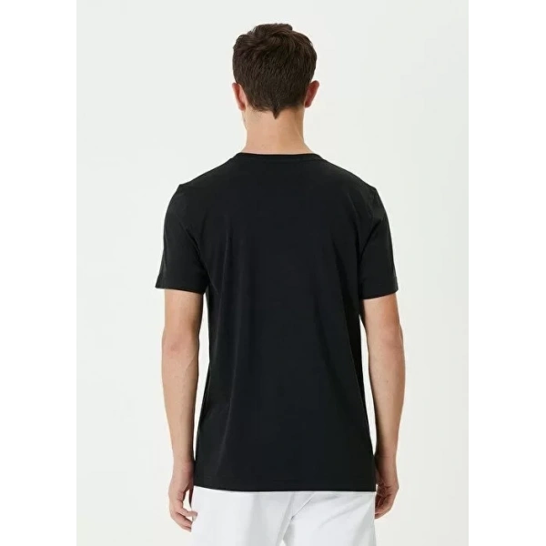 Biçomi Unisex Basic Bisiklet Yaka Regular T-Shirt - Siyah