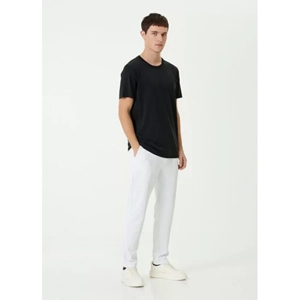 Biçomi Unisex Basic Bisiklet Yaka Regular T-Shirt - Siyah