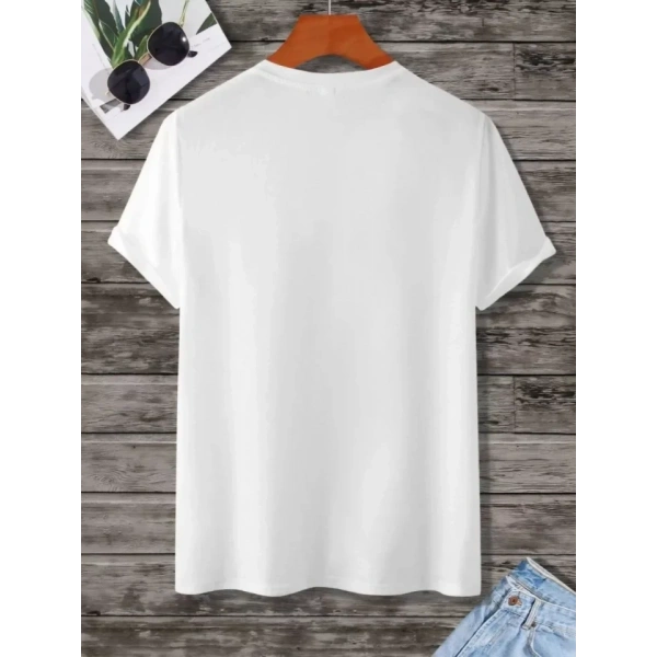 Biçomi Unisex Baskılı Oversize T-Shirt - Beyaz
