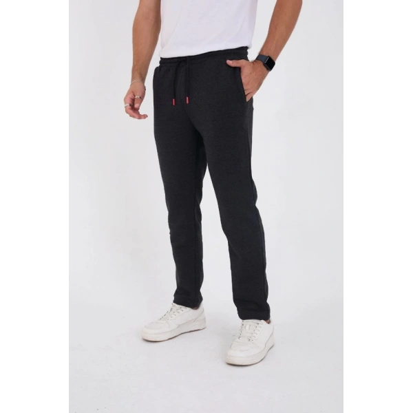 Biçomi Unisex Üç İplik Basic Eşofman Pantolon - Antrasit