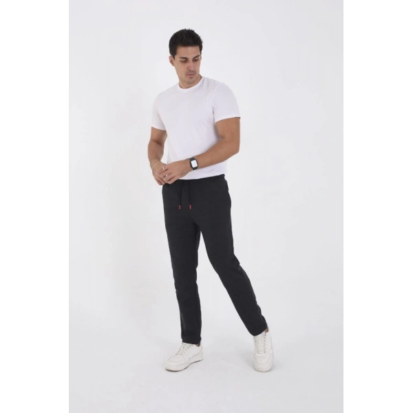 Biçomi Unisex Üç İplik Basic Eşofman Pantolon - Antrasit