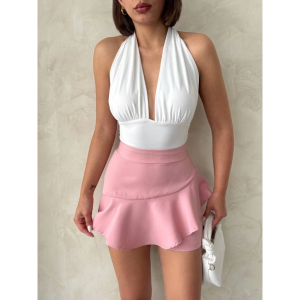 BİÇOMİ Valonlu fırfırlı şort s24683