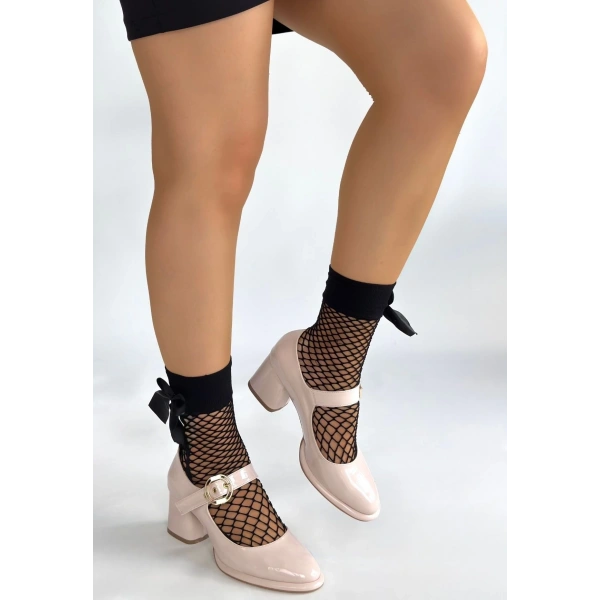 BİÇOMİ Weys Bej Rugan Topuklu Ayakkabı