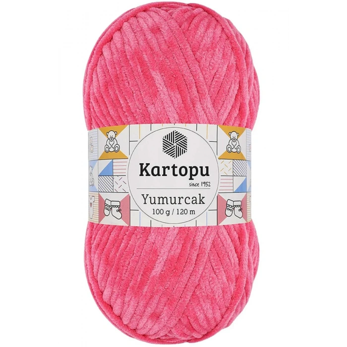 1 Adet Yumurcak Kadife El Örgü İpi Pembe K798