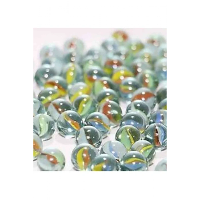 100 Adet Karışık Renk Cam Misket Bilye Oyuncak Cam Bilya Gülle