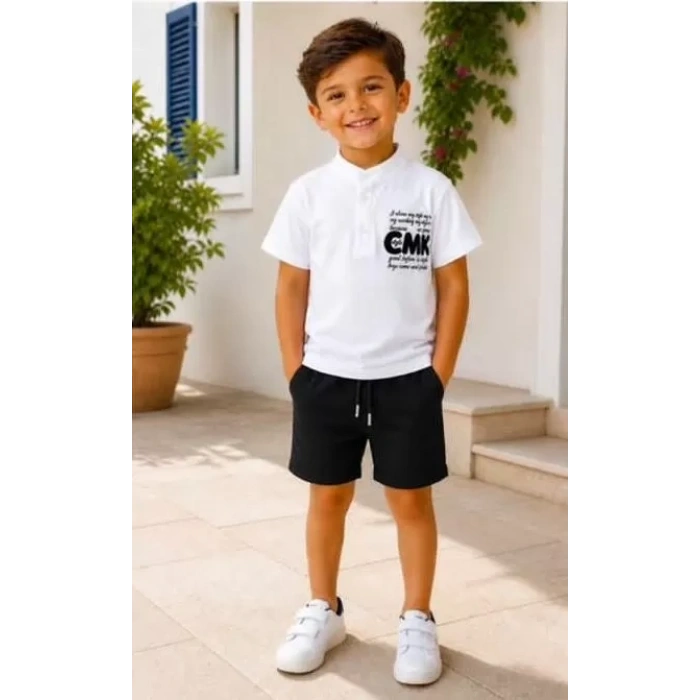 2/10 Yaş Keten Tişört Denim Şort Çocuk Takımı