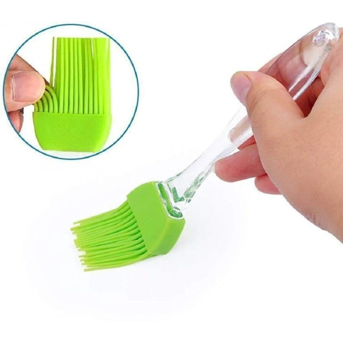 2'li Silikon Pasta - Börek - Poğaça Yağ Fırçası Ve Spatula Seti