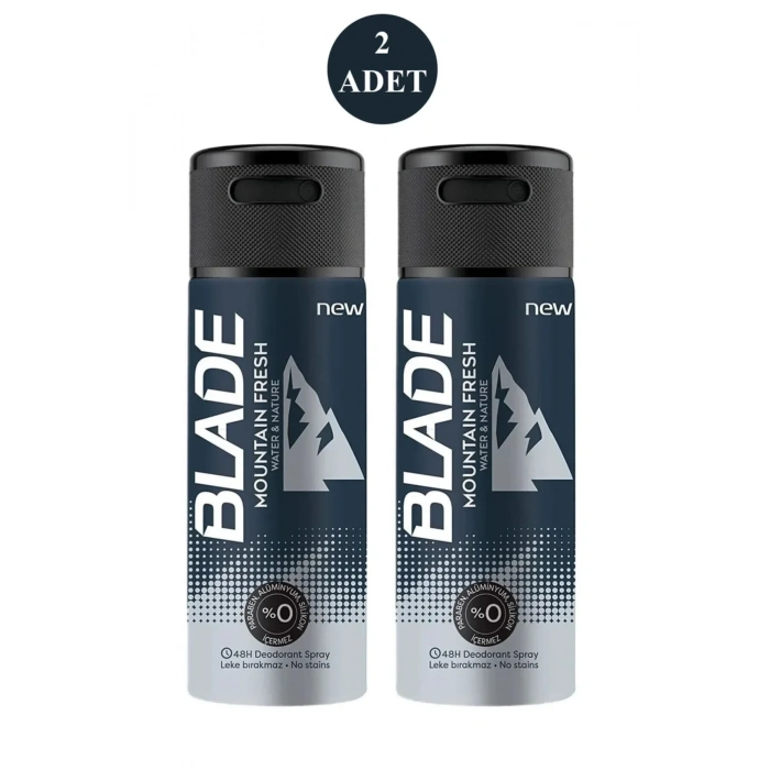 2 Adet Mountain Fresh Erkek Deodorant 150ml Leke Bırakmaz