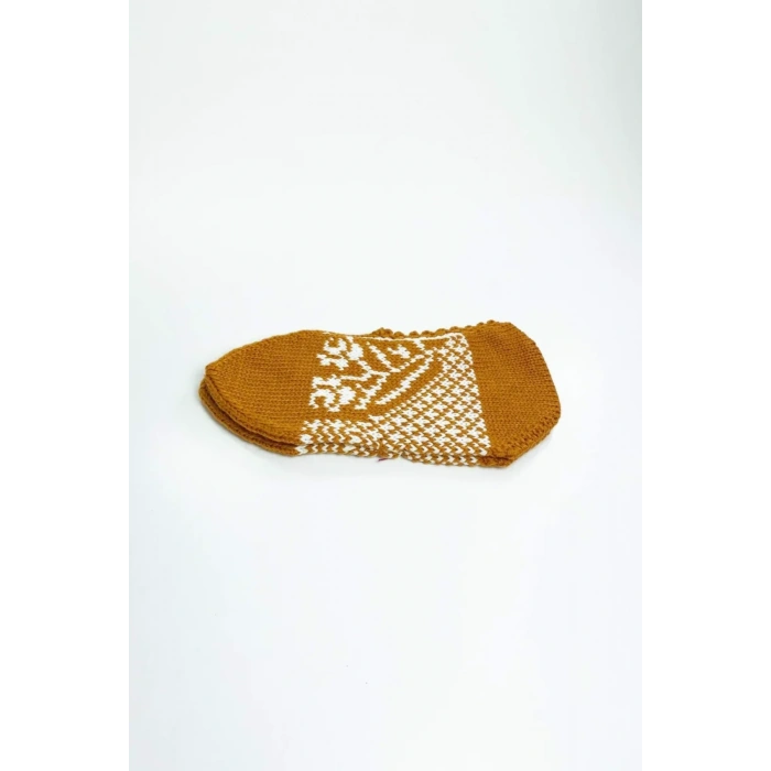 2 Çift El Örgüsü Kışlık Şık Kadın Yün Patik Set 7