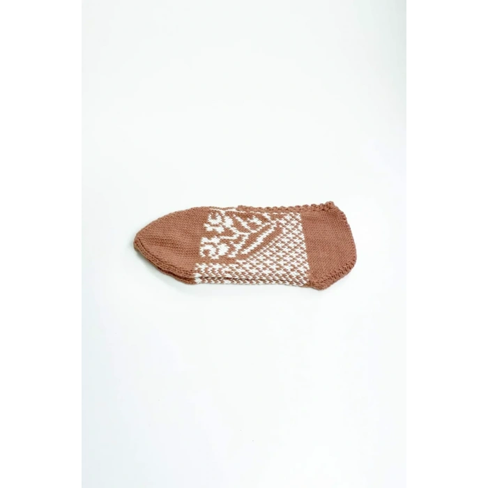 2 Çift El Örgüsü Kışlık Şık Kadın Yün Patik Set 9