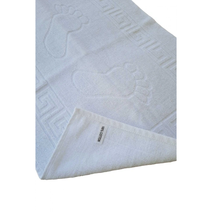 2 li Ayak İzli Banyo Paspas 100 Pamuklu Ayak Havlusu 50x70 Cm