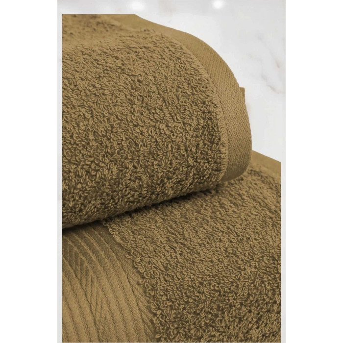 2 Parça Battal Lüks Premium Banyo Spa Havlu Takımı 90x170 Cm Kahve