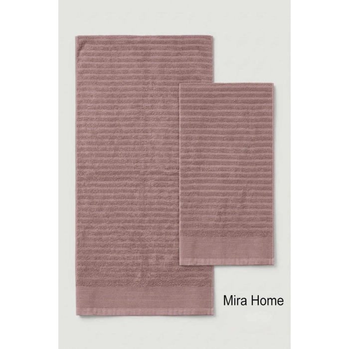 2 Parça Pamuklu Banyo ve El Yüz Havlu Seti Şeyda Mürdüm